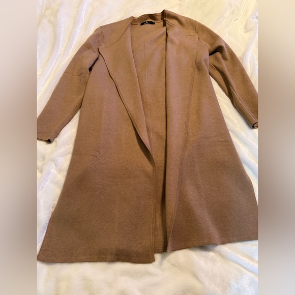 Women's Tan Cardigan Sweater - Picture 7 of 13